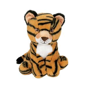 Sandy Knuffeldier Tijger Missy - zachte pluche stof - dieren knuffels - lichtbruin - 23 cm -