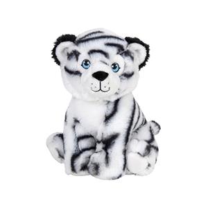 Nature Planet Pluche knuffel witte tijger van 19 cm -