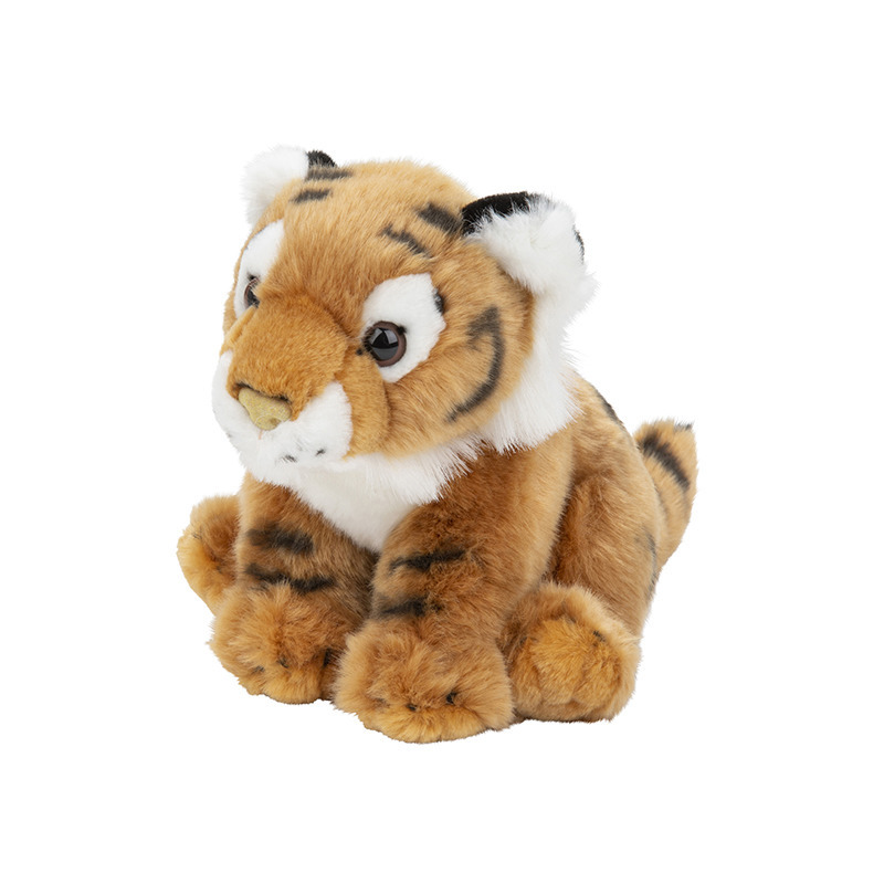Nature Planet Pluche bruine tijger knuffel van 18 cm -