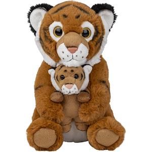 Nature Planet Pluche familie Tijgers knuffels van 22 cm -