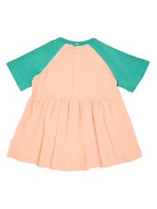 Tiny Cottons logo-print flared dress - Oranje