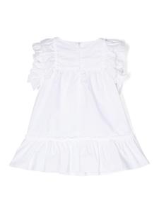 Miss Blumarine Jurk met logo van stras - Wit