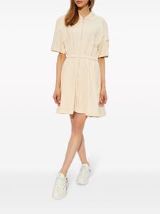 Moncler logo-appliqué cotton dress - Beige