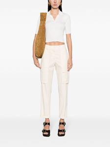 Peserico Cropped cargo broek - Geel