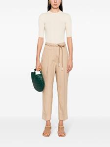 Peserico Cropped plooibroek - Beige