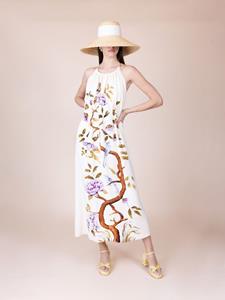Adam Lippes Jurk met bloemenprint - Beige