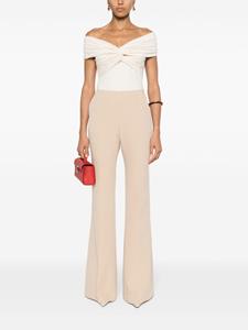 Ermanno Scervino Plooibroek met wijde pijpen - Beige