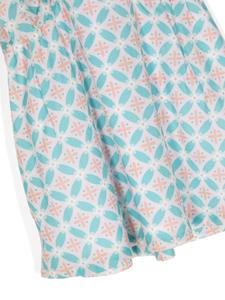 Aigner Kids graphic-print ruffled cotton dress - Roze