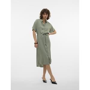 Vero Moda Hemdblusenkleid "VMBUMPY SS CALF SHIRT DRESS NOOS"