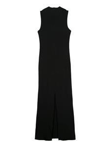 Gauchère sleeveless ribbed dress - Zwart