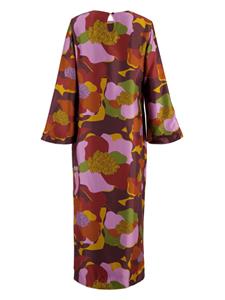 PAULA Shirley graphic-print silk-twill dress - Bruin