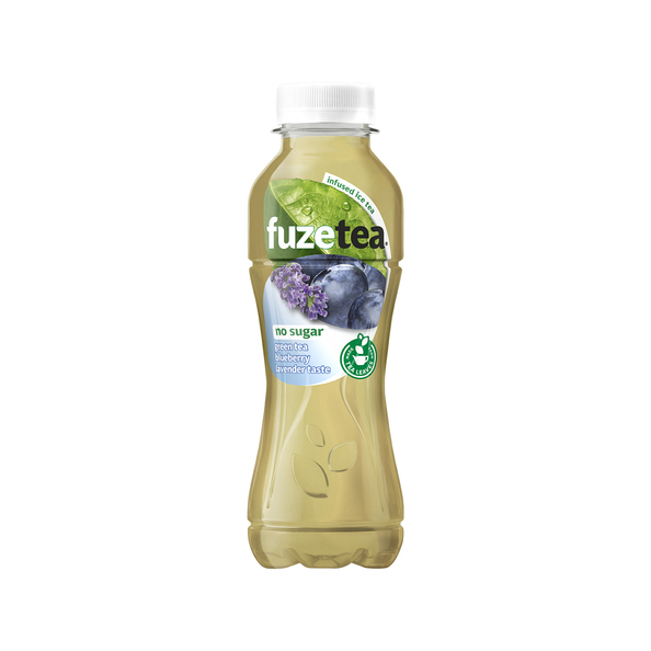Fuze Tea | Green Blueberry Lavender Suikervrij | Pet | 6 x 0.4 liter
