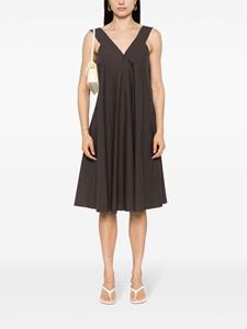 P.A.R.O.S.H. V-neck cotton dress - Bruin