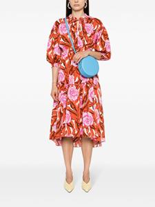 DVF Diane von Furstenberg Jurk met bloemenprint - Oranje