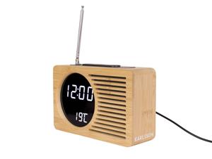 KARLSSON Alarmklok Retro Radio bamboe | 
