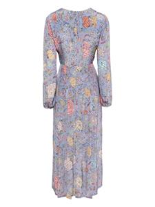 Rixo Camellia floral-print midi dress - Blauw