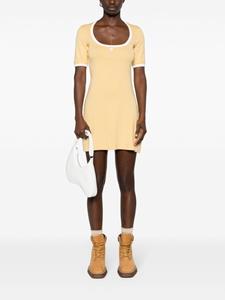 Courrèges Holistic cotton minidress - Geel