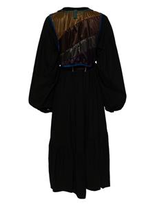 Kolor panelled drawstring dress - Zwart