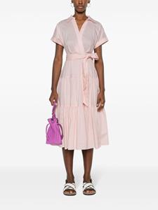 Lauren Ralph Lauren cotton tiered midi dress - Roze