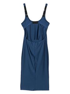 Patrizia Pepe open back midi dress - Blauw