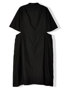 Noir Kei Ninomiya Katoenen blousejurk met uitgesneden details - Zwart