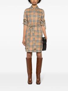 Burberry Vintage Check-pattern shirt dress - Beige