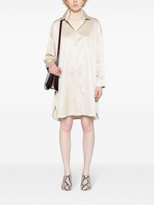 Harris Wharf London button-up satin shirtdress - Beige