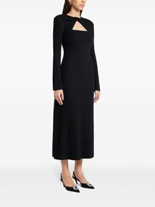 CHATS BY C.DAM knot-detail midi dress - Zwart