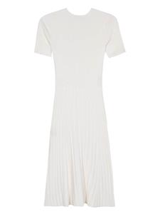 JOSEPH Satiny knitted midi dress - Beige