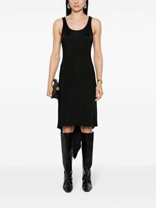Helmut Lang asymmetric-hem midi dress - Zwart