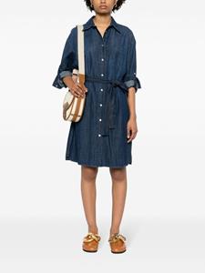 Lorena Antoniazzi belted denim midi dress - Blauw