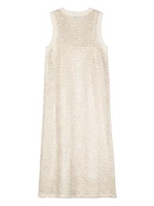 Peserico foiled open-knit dress - Wit