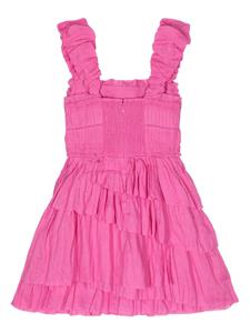 Sea Cole smocked ramie dress - Roze