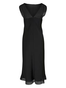 Vince Katoenen jurk met gelaagd effect - Zwart
