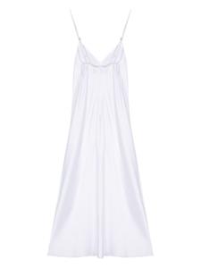 Forte Forte plissé satin midi dress - Wit