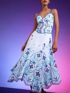 Charo Ruiz Ibiza Maxi-jurk met borduurwerk - Wit