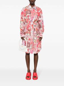 Marni floral-print shirt dress - Roze