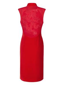 Shanghai Tang x Jacky Tsai fluwelen jurk - Rood