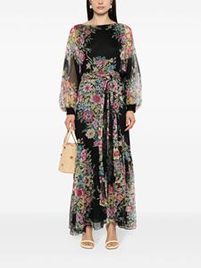 ETRO floral crepe maxi dress - Zwart