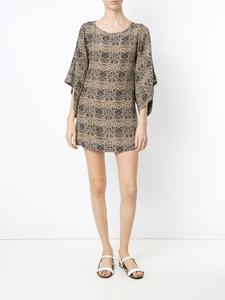 Amir Slama python print shift dress - Beige