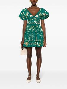 Agua By Agua Bendita Manzanilla Esmeralda floral-print dress - Groen