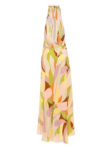 Raquel Diniz Giovanna geometric-print dress - Beige