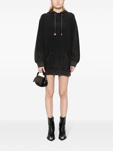 Elisabetta Franchi Sweaterjurk met geborduurd logo - Grijs