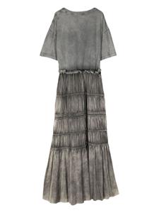 Maison Mihara Yasuhiro tiered T-shirt maxi dress - Zwart