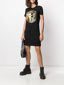 Versace Jeans Couture T-shirtjurk met print - Zwart