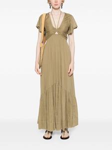 ISABEL MARANT Agathe crepe maxi dress - Groen