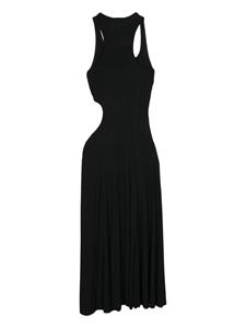 Natasha Zinko cut-out ribbed maxi dress - Zwart