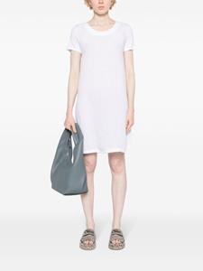 120% Lino short linen T-shirt dress - Wit