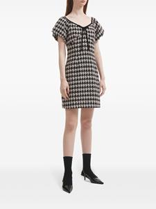 B+ab puff-sleeve tweed dress - Zwart