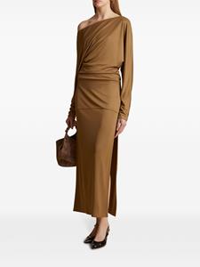KHAITE Gedrapeerde maxi-jurk - Bruin